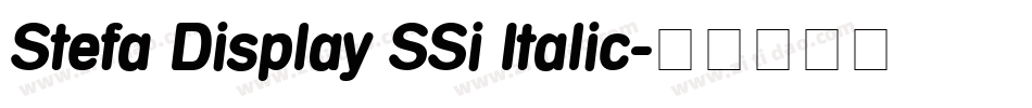 Stefa Display SSi Italic字体转换